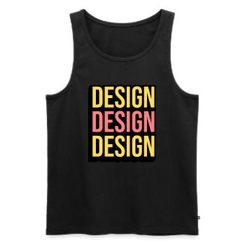 Cool design - Men's Premium Organic Tank Top - black - Front - AI Model Male 178 light (178cm)