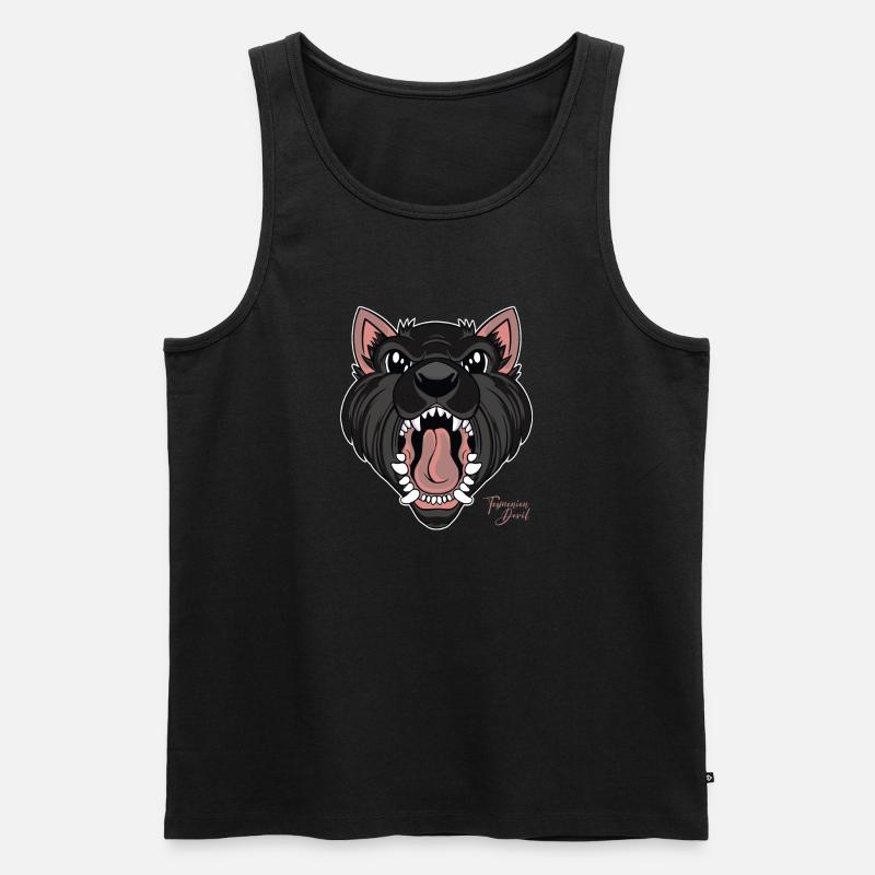Tasmanian Devil - Männer Premium Bio Tank Top - Schwarz
