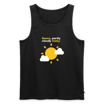 Sunny partly cloudy today - Men's Premium Organic Tank Top - black - Front - Michal (187cm)