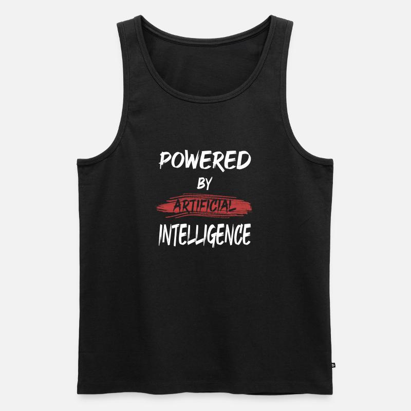 POWERED BY ARTIFICIAL INTELLIGENCE - Men's Premium Organic Tank Top - black