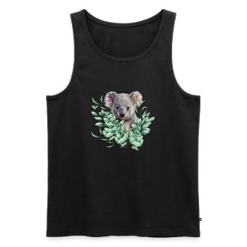 Koala Bear - Men's Premium Organic Tank Top - black - Front - AI Model Male 178 light (178cm)