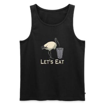 Let's Eat - Männer Premium Bio Tank Top - Schwarz - Vorne - AI Model Male 178 light (178cm)