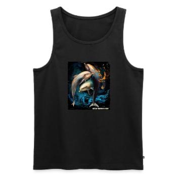 GREAT BARRIER REEF FLAG - Men's Premium Organic Tank Top - black - Front - AI Model Male 178 light (178cm)