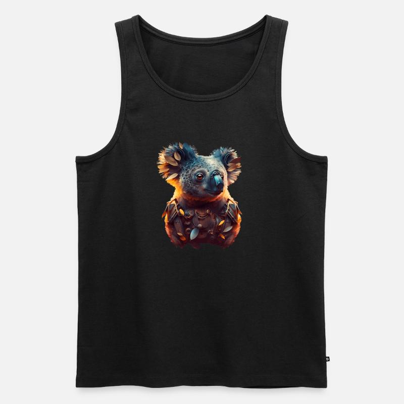 Surrealer Koala - Männer Premium Bio Tank Top - Schwarz