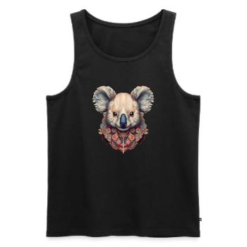Koala Indian image - Men's Premium Organic Tank Top - black - Front - AI Model Male 178 light (178cm)