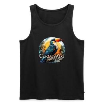 Corcovado National Park Costa Rica - Men's Premium Organic Tank Top - black - Front - AI Model Male 178 light (178cm)