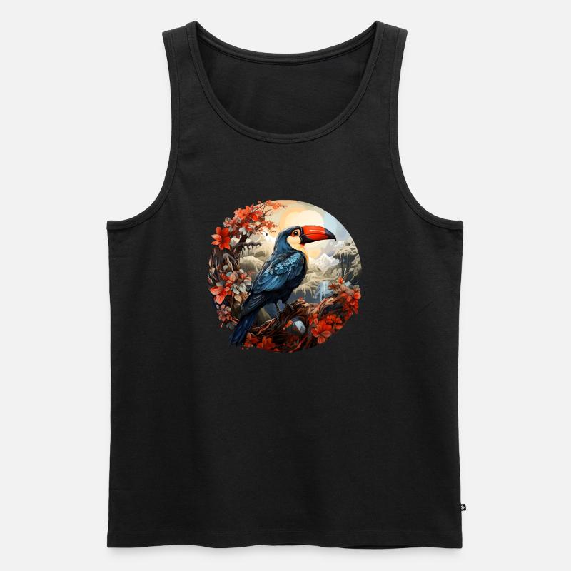 Toucan - Männer Premium Bio Tank Top - Schwarz