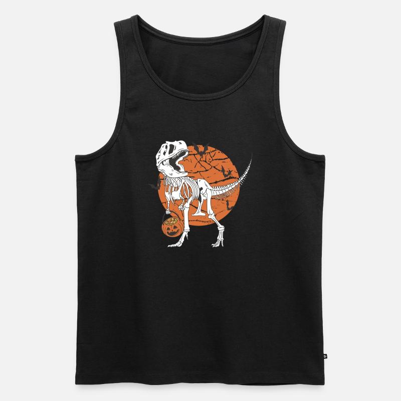 Halloween T-Rex Dinosaur - Männer Premium Bio Tank Top - Schwarz