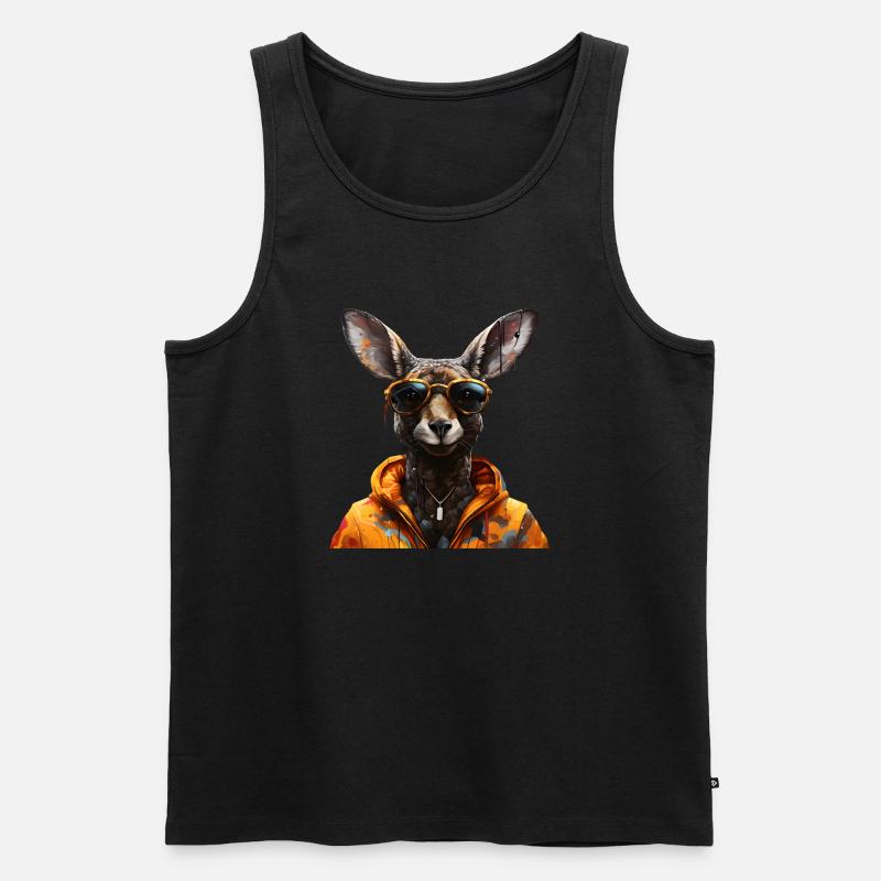 Rap Känguru - Männer Premium Bio Tank Top - Schwarz