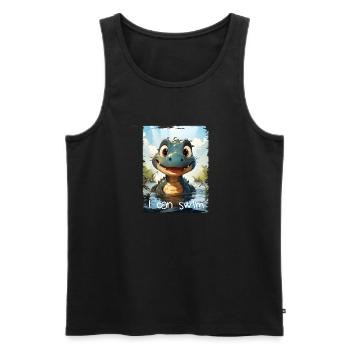 I can swim - Männer Premium Bio Tank Top - Schwarz - Vorne - Michal (187cm)