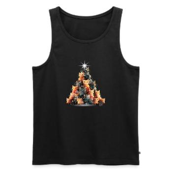 Sparkling Cat Tree - Men's Premium Organic Tank Top - black - Front - AI Model Male 178 light (178cm)