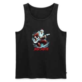 BAD SANTA - Männer Premium Bio Tank Top - Schwarz - Vorne - Michal (187cm)