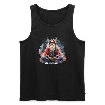 Santa Yogi - Männer Premium Bio Tank Top - Schwarz - Vorne - Michal (187cm)