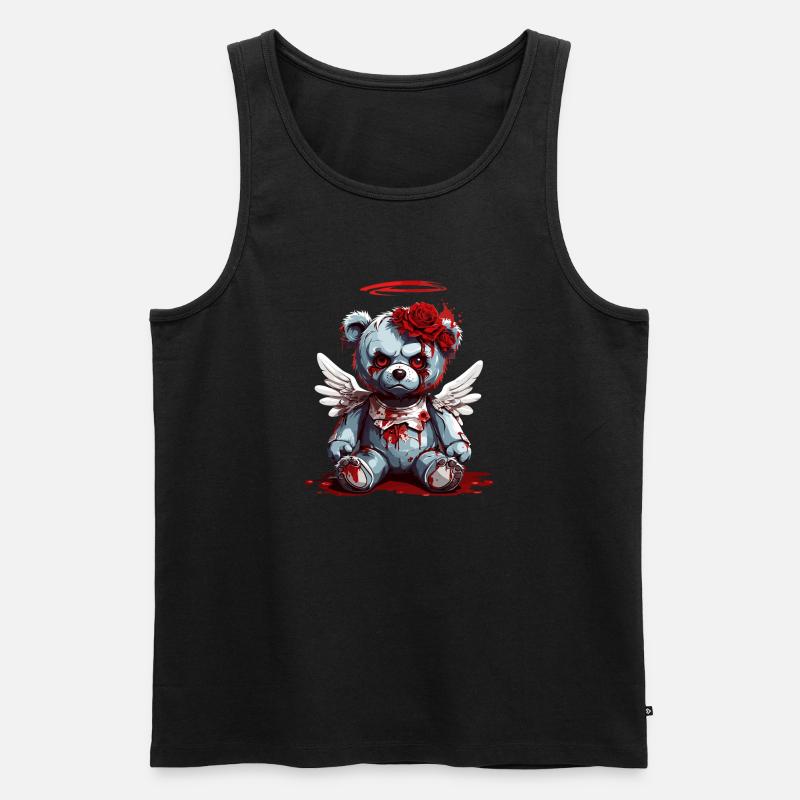 Bloddy Teddy - Männer Premium Bio Tank Top - Schwarz