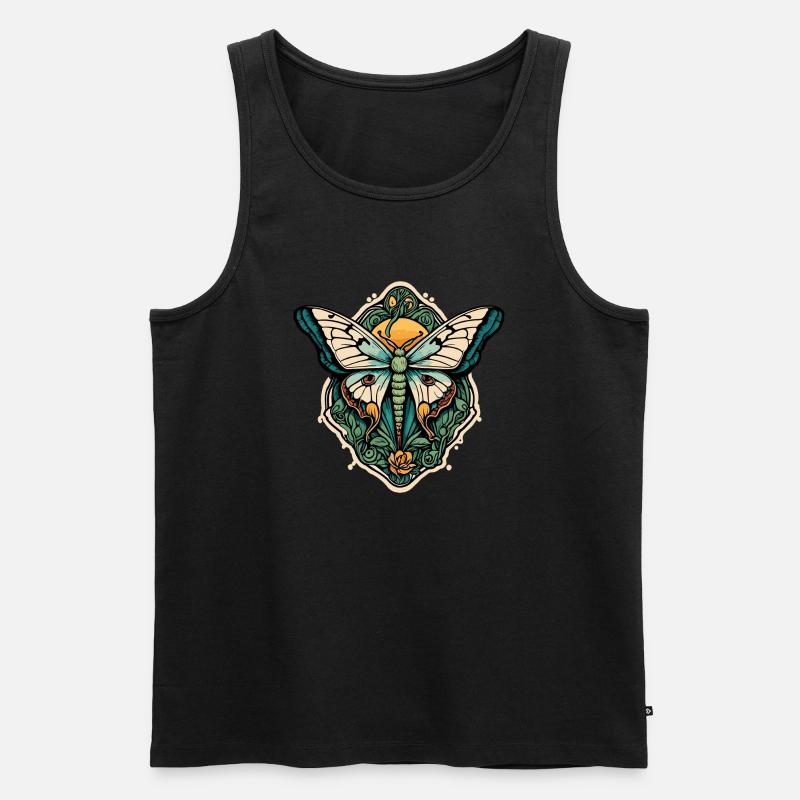 Butterfly - Männer Premium Bio Tank Top - Schwarz