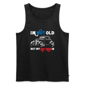I Am Not Old But My Hot Rod Is - Männer Premium Bio Tank Top - Schwarz - Vorne - AI Model Male 178 light (178cm)