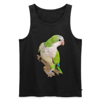 Argentinischer Sittich - Männer Premium Bio Tank Top - Schwarz - Vorne - AI Model Male 178 light (178cm)