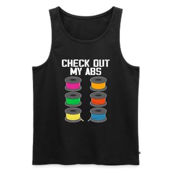 Schauen Sie sich meinen ABS Filament 3D-Drucker an - Männer Premium Bio Tank Top - Schwarz - Vorne - AI Model Male 178 light (178cm)