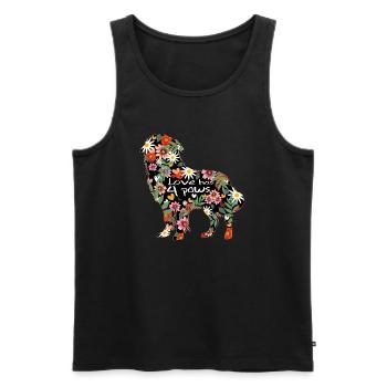 Race de chien Berger australien - Débardeur bio Premium Homme - noir - Devant - Michal (187cm)