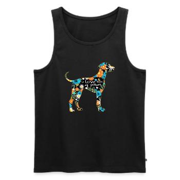 Weimaraner Dog Motif - Men's Premium Organic Tank Top - black - Front - Michal (187cm)