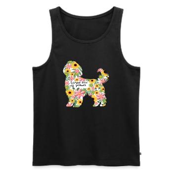 Havanese dog design love has paws - Men's Premium Organic Tank Top - black - Front - Michal (187cm)