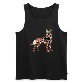 German Shepherd Design - Men's Premium Organic Tank Top - black - Front - Michal (187cm)