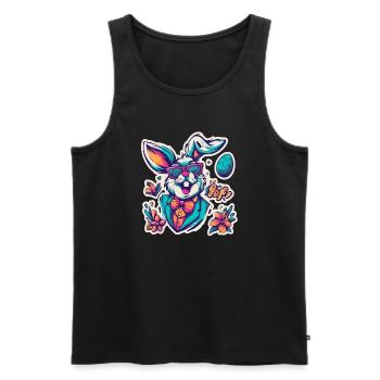Osterhase - Männer Premium Bio Tank Top - Schwarz - Vorne - AI Model Male 178 light (178cm)