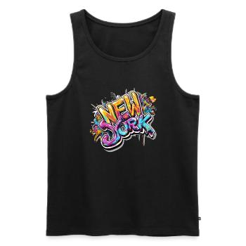 NewYork Amerika NY Manhatten usa - Männer Premium Bio Tank Top - Schwarz - Vorne - Michal (187cm)