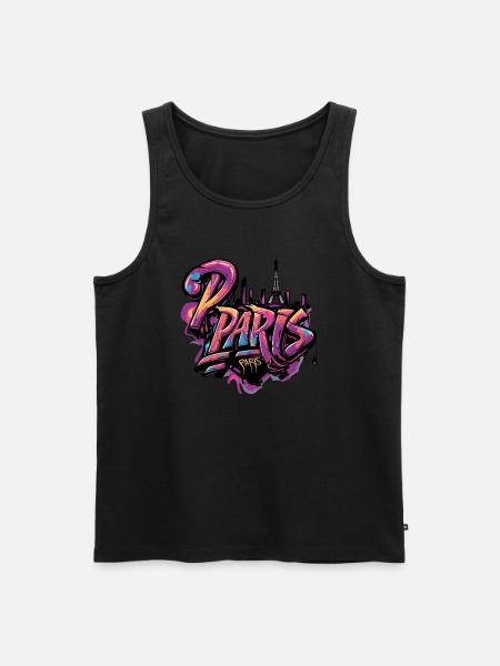 Paris Frankreich Eiffelturm - Männer Premium Bio Tank Top - Schwarz