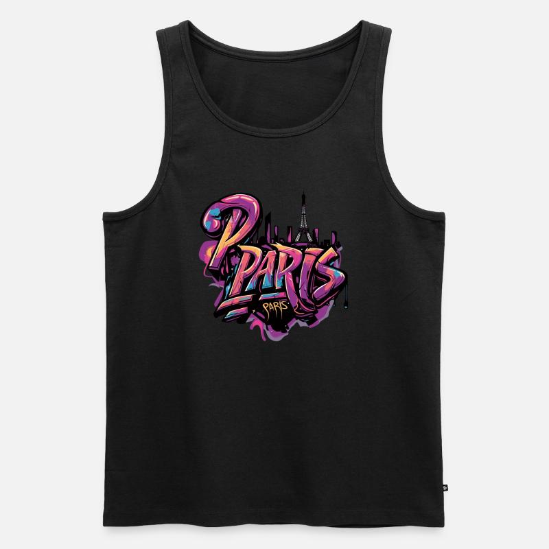 Paris Frankreich Eiffelturm - Männer Premium Bio Tank Top - Schwarz