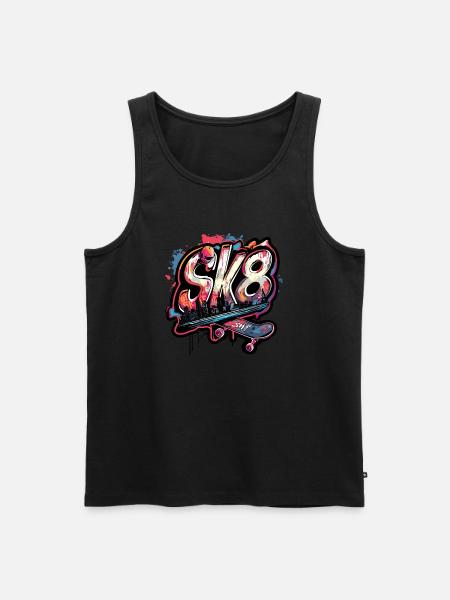 SK8 skateboard - Männer Premium Bio Tank Top - Schwarz