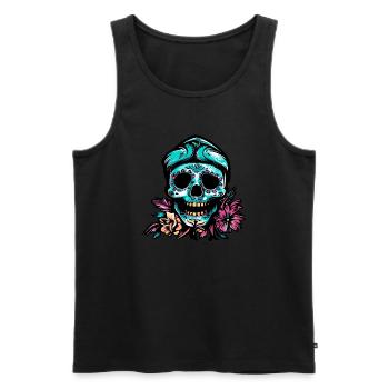 Day of the Dead mexico muertos - Men's Premium Organic Tank Top - black - Front - AI Model Male 178 light (178cm)