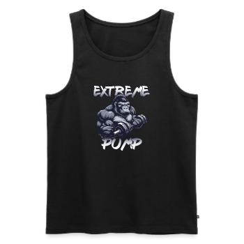 Extreme pump bodybuilder gym - Gorilla - Men's Premium Organic Tank Top - black - Front - Michal (187cm)