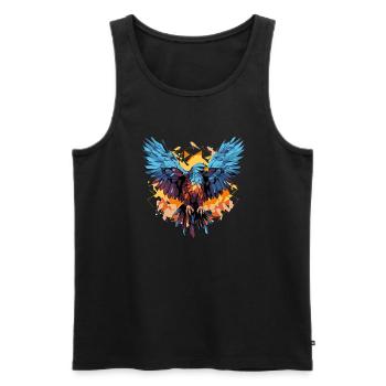 Eagles flying - Men's Premium Organic Tank Top - black - Front - AI Model Male 178 light (178cm)