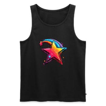 Stern magic superstar - Men's Premium Organic Tank Top - black - Front - AI Model Male 178 light (178cm)