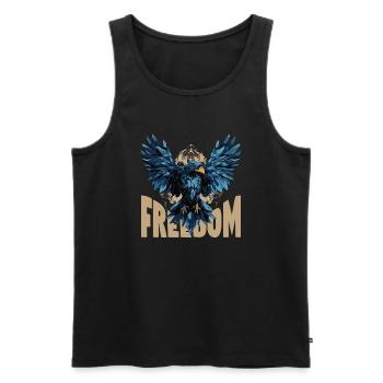 Freedom Eagle free as a bird - Men's Premium Organic Tank Top - black - Front - AI Model Male 178 light (178cm)