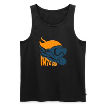 tauchen into deep scuba taucher tauchschule - Männer Premium Bio Tank Top - Schwarz - Vorne - AI Model Male 178 light (178cm)