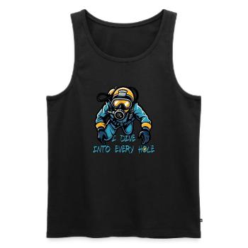 höhlentauchen gerätetauchen taucher jedes loch - Männer Premium Bio Tank Top - Schwarz - Vorne - AI Model Male 178 light (178cm)