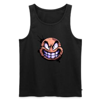 Grimmig Gesicht mit Zähne - Männer Premium Bio Tank Top - Schwarz - Vorne - AI Model Male 178 light (178cm)