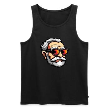 Grandpa Grandpa Grandpa Opi Glasses - Men's Premium Organic Tank Top - black - Front - Michal (187cm)