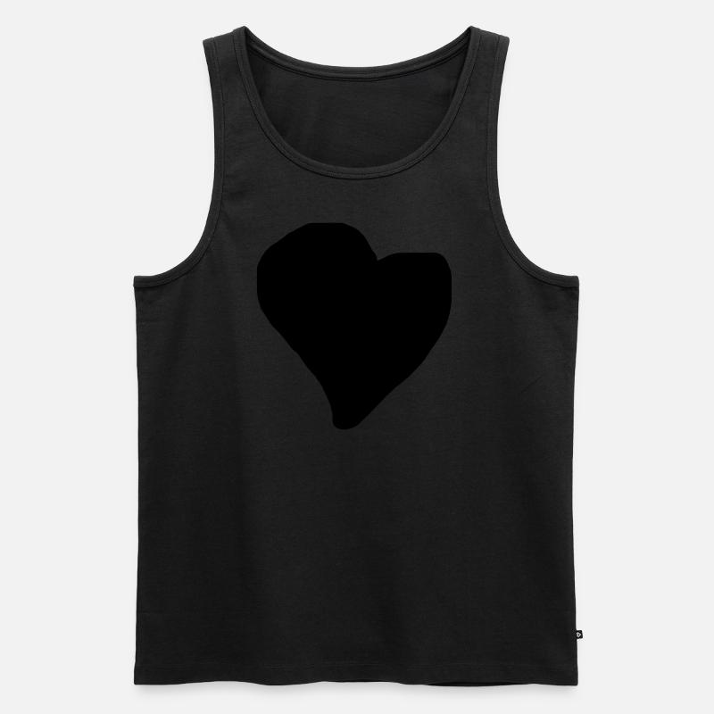 Cuore Cuore Nero Un Cuore per Te Regalo - Canottiera ecologica premium da uomo - nero