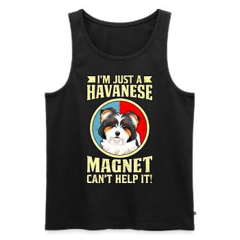 I'm just a Havanese Magnet can't help it - Men's Premium Organic Tank Top - black - Front - Michal (187cm)