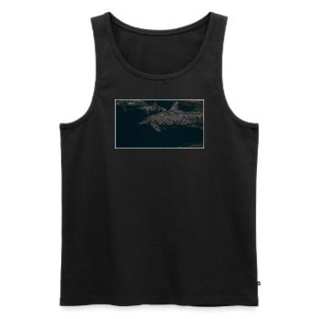 delphine, dolphine - Männer Premium Bio Tank Top - Schwarz - Vorne - AI Model Male 178 light (178cm)