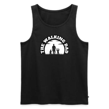 The Walking Dad 2 Sons White - Men's Premium Organic Tank Top - black - Front - Michal (187cm)