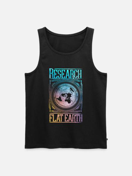 Research Flat Earth - Men's Premium Organic Tank Top - black