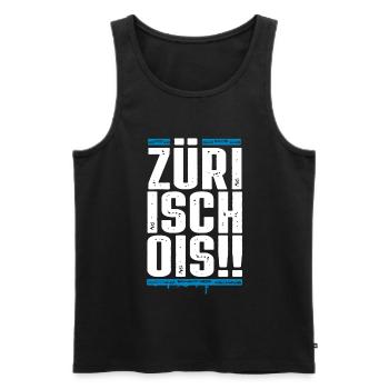 Züri isch ois - Zurich - Züri Gouvernant - Débardeur bio Premium Homme - noir - Devant - AI Model Male 178 light (178cm)