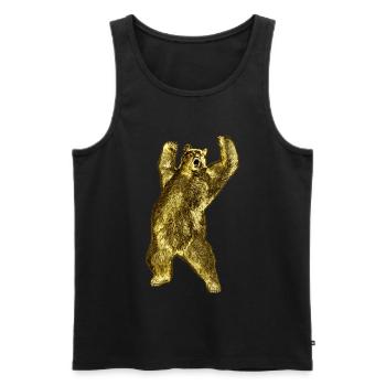 Powerful bear appearance - Men's Premium Organic Tank Top - black - Front - AI Model Male 178 light (178cm)