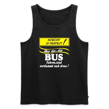 Bus Driver Bus Bus Driver Nobody (25) - Men's Premium Organic Tank Top - black - Front - AI Model Male 178 light (178cm)