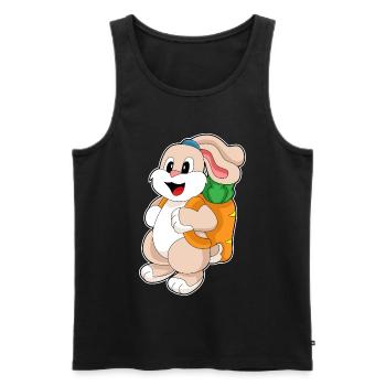 Bunny Student Backpack School - Men's Premium Organic Tank Top - black - Front - AI Model Male 178 light (178cm)