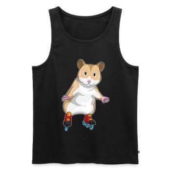 Hamster Inline skating Inline skates - Männer Premium Bio Tank Top - Schwarz - Vorne - Michal (187cm)